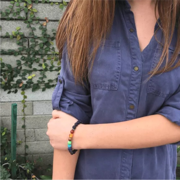 7 Chakra or more Healing Beaded Natural Lava Stone Diffuser Strachy Men/women - Picture 9 of 12